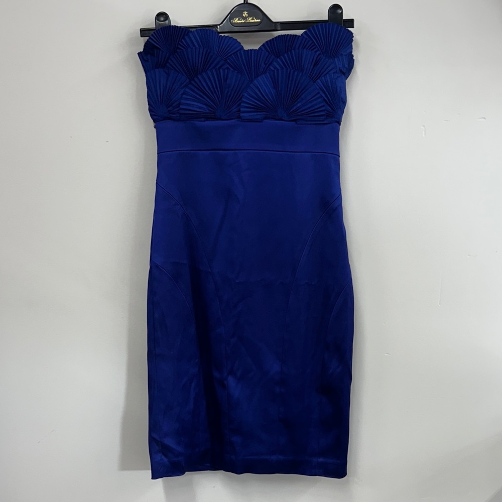 Ted Baker Royal Blue Strapless Dress fan detail 6